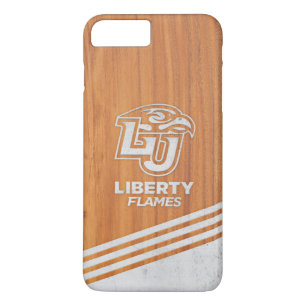 Liberty University Wood Cement Logo Stripe Color iPhone 8 Plus/7 Plus Case
