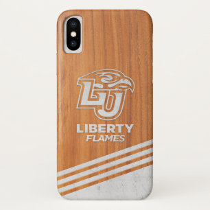 Liberty University Wood Cement Logo Stripe Color iPhone X Case
