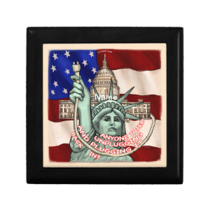 USA Statue Liberty gifts and apparel by ArtMuvz Illustration. Buy one-of-a-kind political apparel.