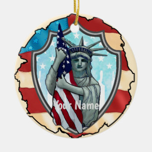 Liberty USA Ceramic Ornament