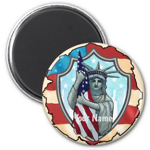 Liberty USA  custom name Magnet