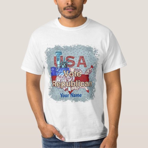Liberty Vote Republican custom name  t_shirt