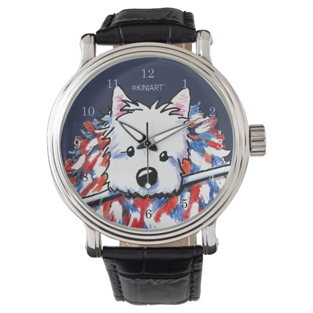 Liberty Westie Portrait Wrist Watch (Front)