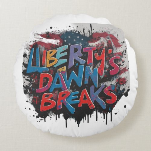 libertys dawn breaks round pillow