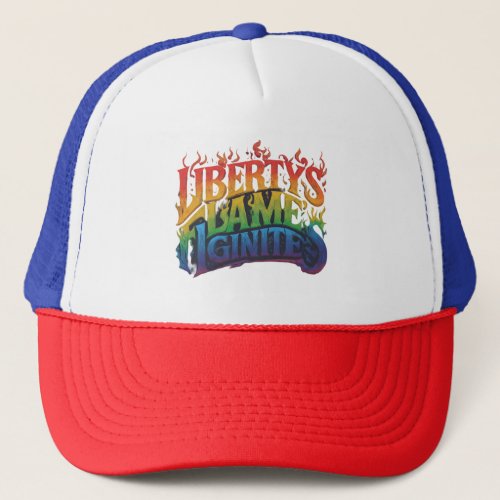 Libertys Flame Ignites Trucker Hat