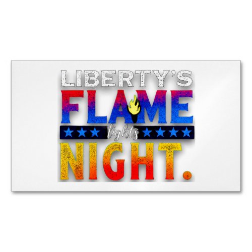 Libertys Flame Lights Night Business Card