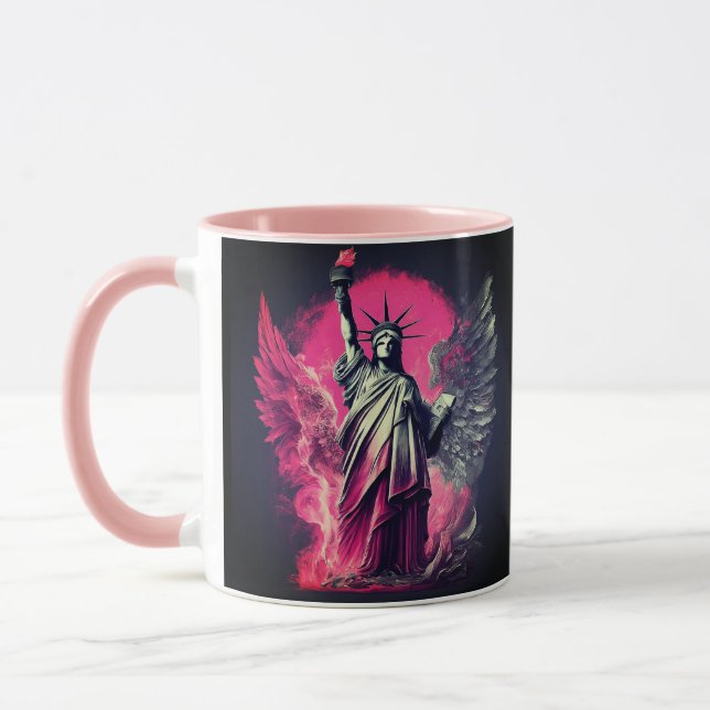 Liberty's Flame Lights Night  Mug (Left)