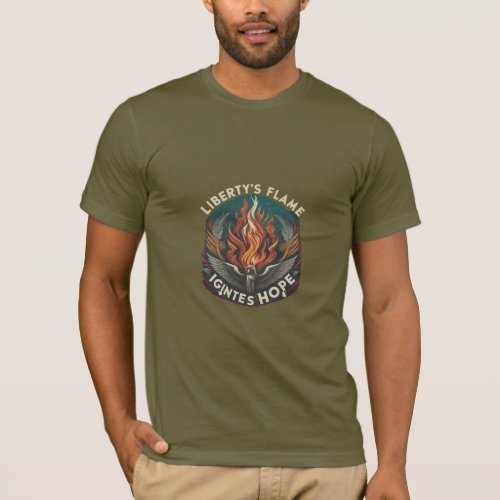 Libertys flame lignites hope T_Shirt