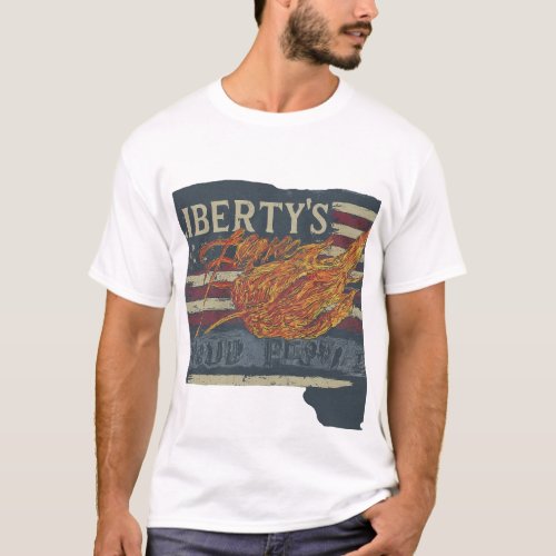 Libertys Flame Proud People T_Shirt