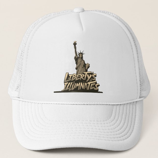 Liberty's light llluminates  trucker hat (Front)