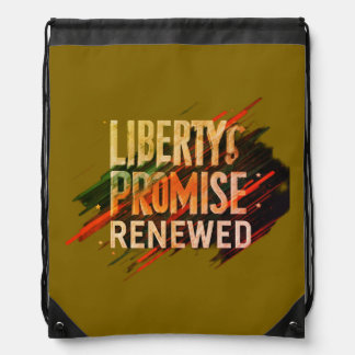Liberty's Promise Renewed – A Drawstring Backpack