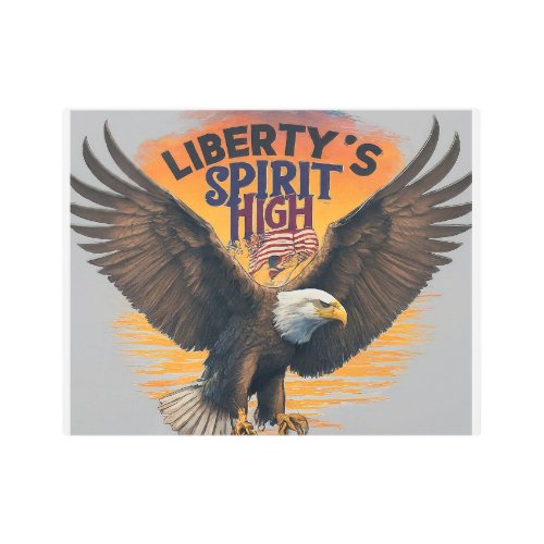 Libertys Spirit Soars High Metal Print