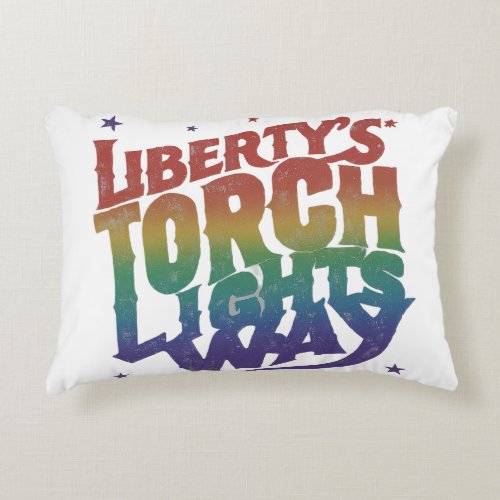 Libertys Torch Lights Way Accent Pillow