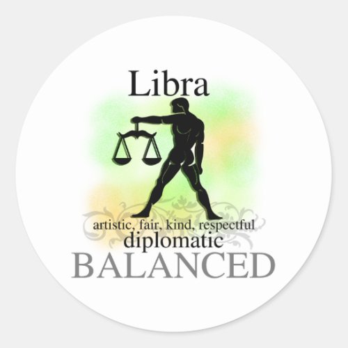 Libra About You Classic Round Sticker