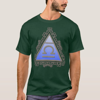Libra Air Sign Filigree Astrology Zodiac Symbol T-Shirt
