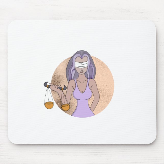 Libra and the Lady of Justice Mouse Pad (Front)