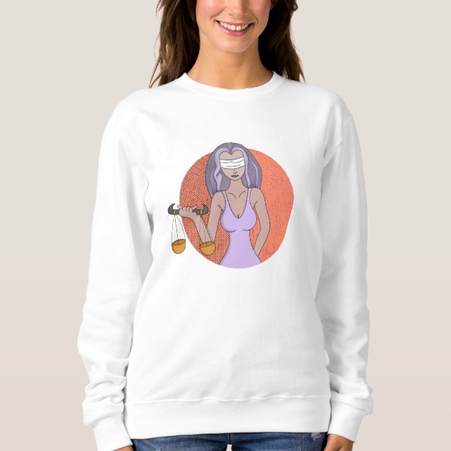 Libra and the Lady of Justice Sweatshirt (Front)