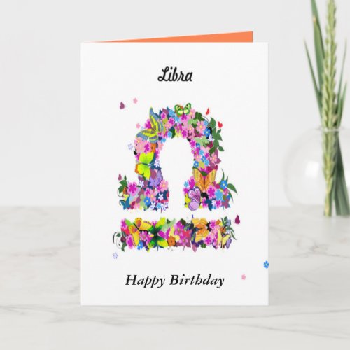 Libra Astrology Birthday Card