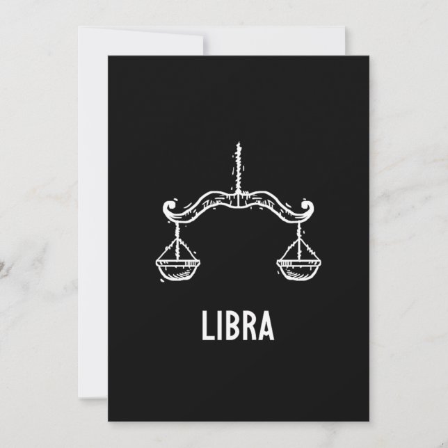 Libra Astrology Birthday Gift Zodiac Signs Invitation (Front)