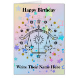 Libra Astrology Sign Birthday Card Sep 23-Oct 22