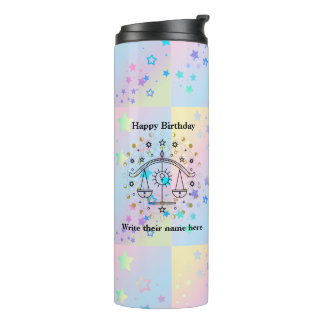 Libra Astrology Sign Birthday Sep 23-Oct 22  Thermal Tumbler