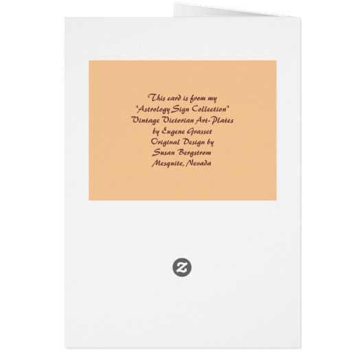 "Libra" Astrology Sign Card (Back)