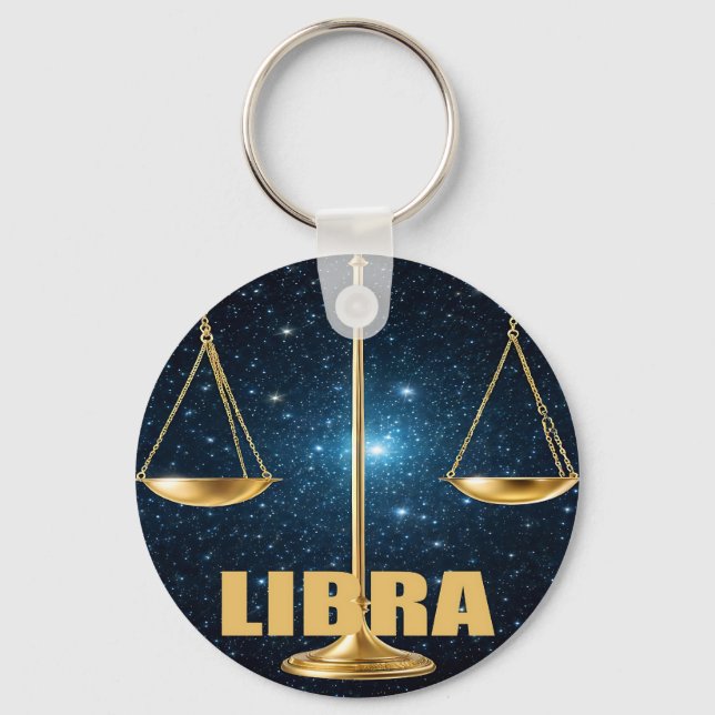 Libra astrology sign keychain (Front)