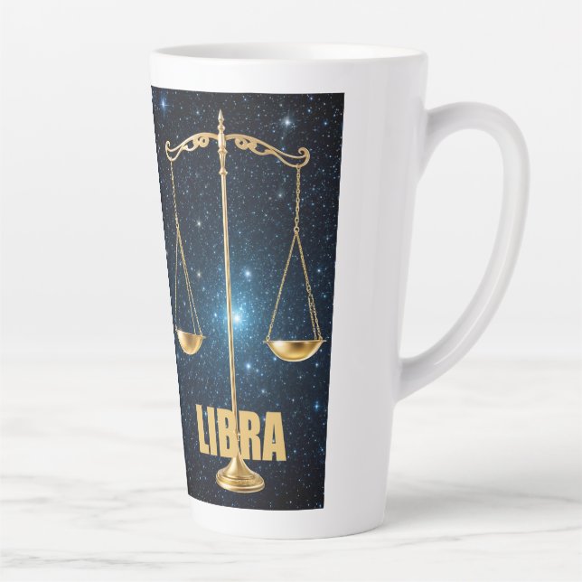 Libra astrology sign latte mug (Right)