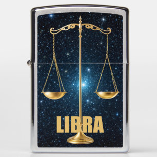Libra astrology sign zippo lighter