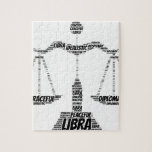 Libra Astrology Zodiac Sign Word Cloud Jigsaw Puzzle at Zazzle