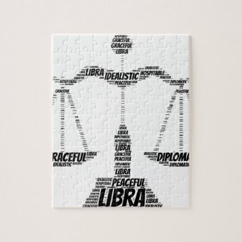Libra Astrology Zodiac Sign Word Cloud Jigsaw Puzzle by WordPoem at Zazzle