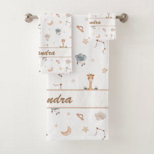 Libra Baby Balanced & Cozy for Little Peacemakers Bath Towel Set