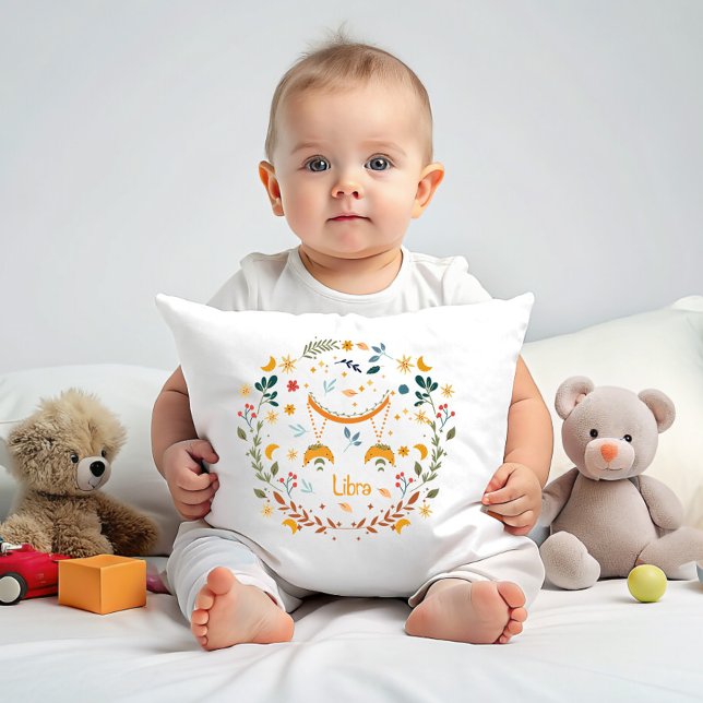 Libra Baby  -  Harmonious Haven Nursery Throw Pillow (Creator Uploaded)