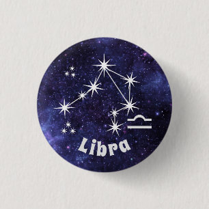 Libra Badge, Zodiac Horoscope Badge Button