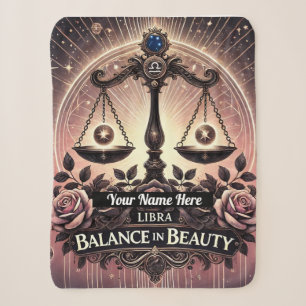 Libra “Balance in Beauty” Sherpa Blanket