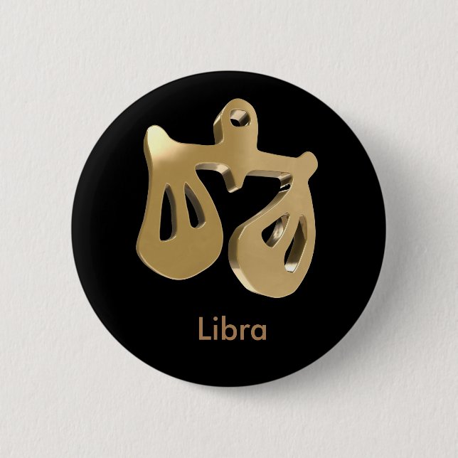 Libra, Bilancia Button (Front)