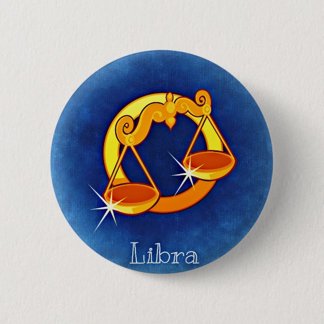 Libra, Bilancia Pinback Button (Front)