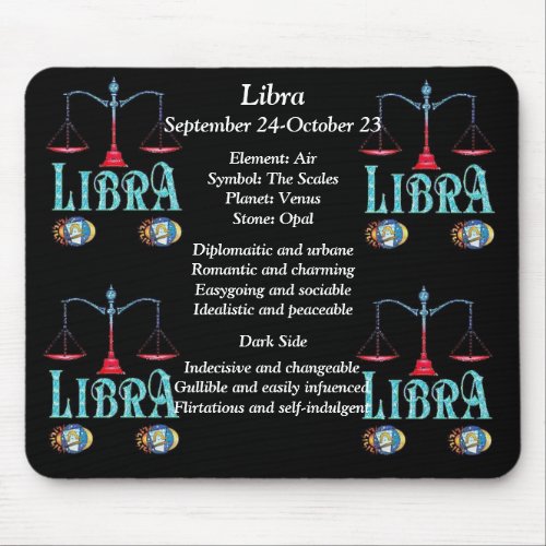 Libra Birth Sign Zodiac Mouse Pad