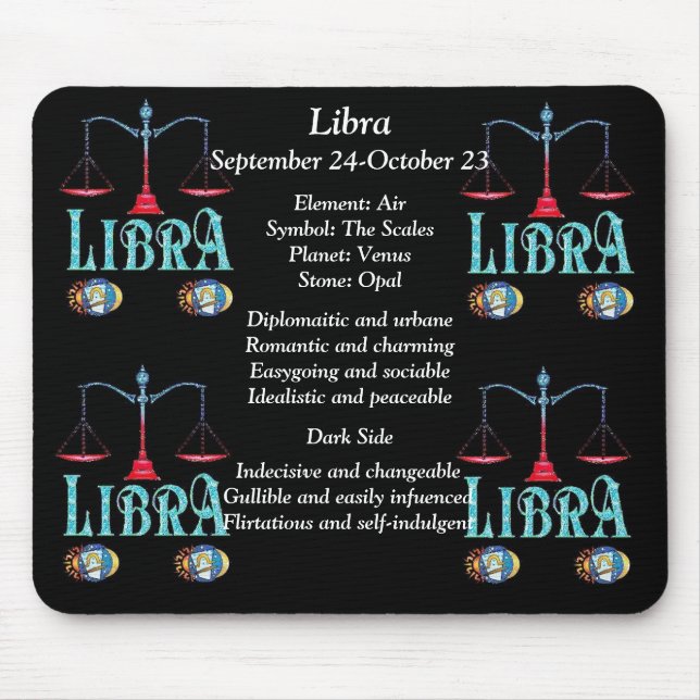 Libra Birth Sign Zodiac Mouse Pad (Front)