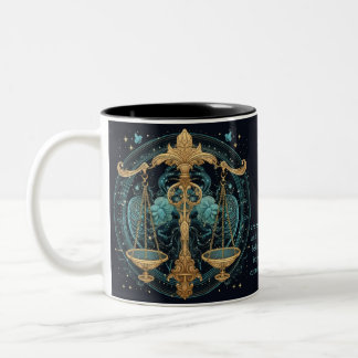 Libra Birthday Add Name Sept to Oct Gift Tea Two-Tone Coffee Mug