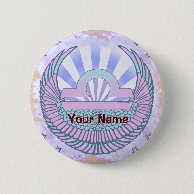Libra birthday  button (Front)