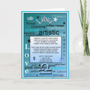 LIBRA BIRTHDAY CARD