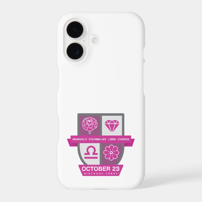 Libra Birthday Crest™ for October 1-23 iPhone Case (Back)