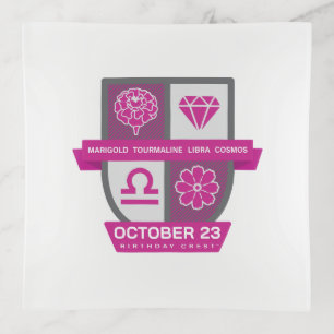 Libra Birthday Crest™ for October 1-23 Trinket Tray