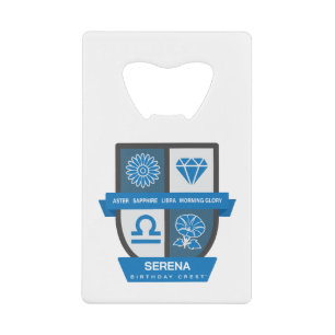 Libra Birthday Crest™ for September 23-30 Credit Card Bottle Opener