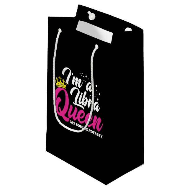 Libra Birthday Queen Astrology September October Small Gift Bag (Front Angled)