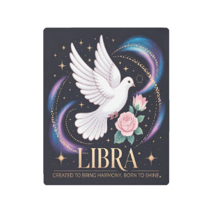 Libra Born to Shine Metal Wall Art