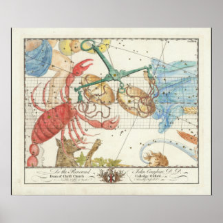 Libra, Cancer and Neighboring Stars Poster