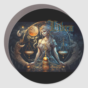 Libra Car Magnet