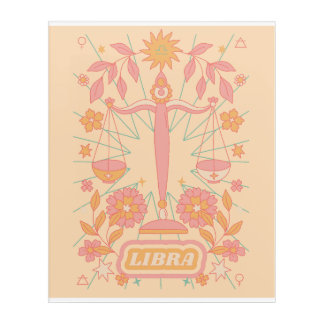 Libra Celestial Zodiac Pastel Dreams Wall Arts Acrylic Print